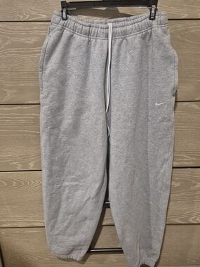 Nike Light Gray Classic Sweatpants with Swoosh